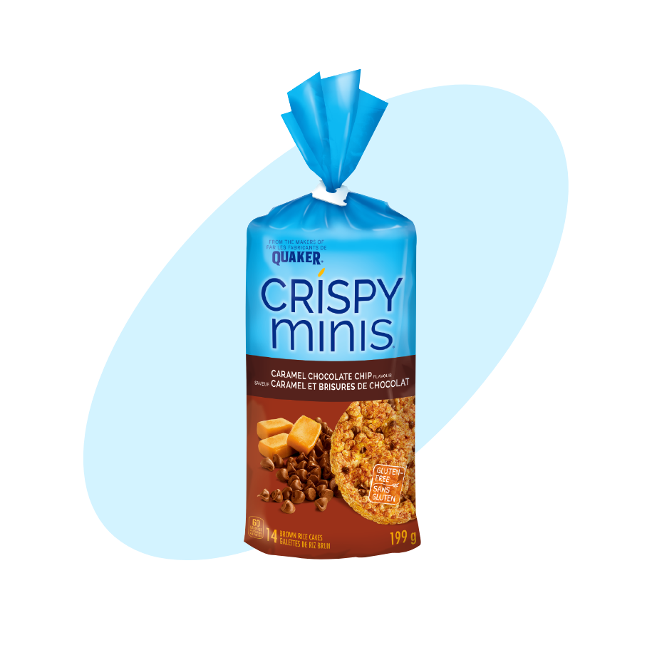 Quaker Crispy Minis Caramel Chocolate Chip Flavour Large Brown Rice Cakes